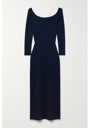 Gabriela Hearst - Selwyn Off-the-shoulder Wool And Cashmere-blend Midi Dress - Blue - x small,small,medium,large,x large