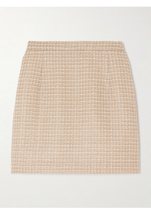 Alessandra Rich - Checked Sequin-embellished Metallic Tweed Mini Skirt - Brown - IT36,IT38,IT40,IT42,IT44