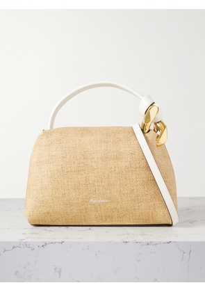 JW Anderson - Jwa Corner Small Chain-embellished Printed Textured-leather Shoulder Bag - Neutrals - One size