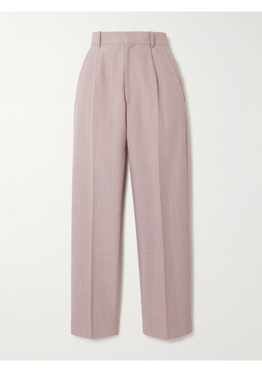 Victoria Beckham - Pleated Woven Tapered Pants - Pink - UK 4,UK 6,UK 8,UK 10,UK 12,UK 14
