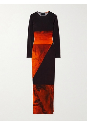 Louisa Ballou - High Tide Printed Stretch-jersey Maxi Dress - Orange - x small,small,medium,large,x large