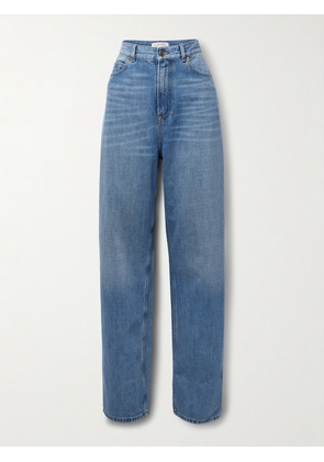 Valentino Garavani - Embellished High-rise Straight-leg Jeans - Blue - 24,25,26,27,28,29,30,31,32