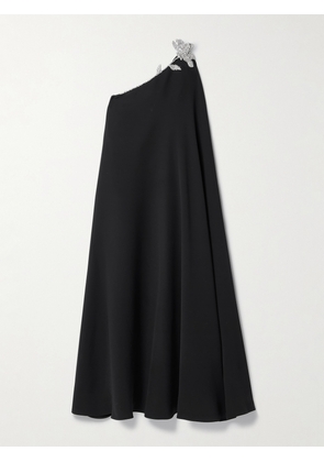 Valentino Garavani - One-shoulder Embellished Silk-crepe Tunic - Black - IT36,IT38,IT40,IT42,IT44,IT46,IT48,IT50