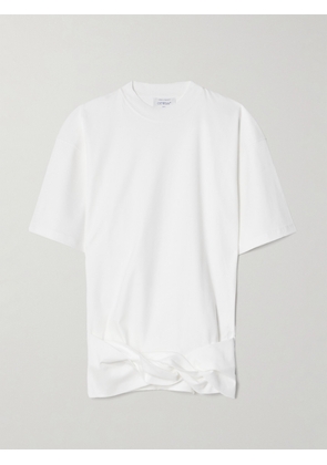 Off-White - Twist-front Cotton-jersey T-shirt - xx small,x small,small,medium,large