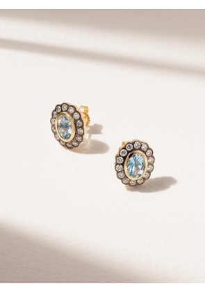Marlo Laz - Lexi 14-karat Yellow Gold, Aquamarine And Diamond Earrings - One size