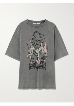 Acne Studios - Printed Cotton-jersey T-shirt - Black - x small,small,medium,large,x large