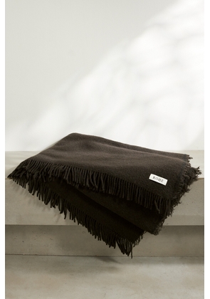 RÓHE - Fringed Wool-blend Blanket - Brown - One size