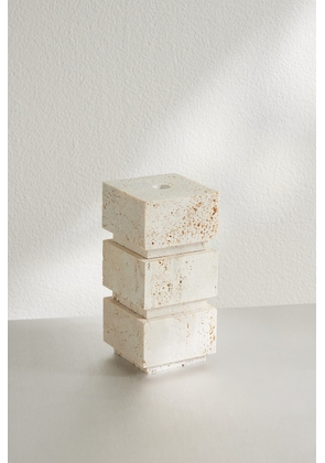 RÓHE - Small Travertine Candleholder - Off-white - One size