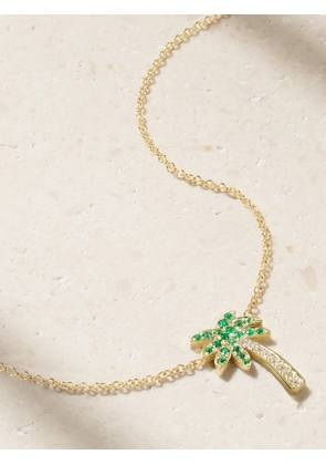Jennifer Meyer - Palm Tree 18-karat Gold, Diamond And Emerald Necklace - One size