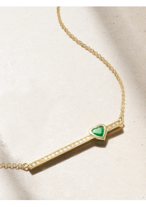 Jennifer Meyer - 18-karat Gold Diamond And Emerald Necklace - One size