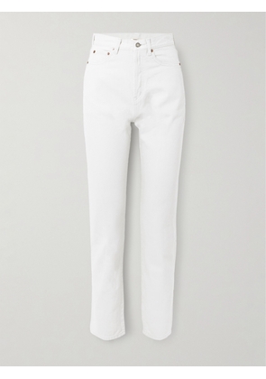 SAINT LAURENT - High-rise Slim-leg Jeans - White - 24,25,26,27,28,29,30,31,32