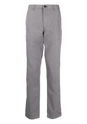 PS Paul Smith logo-patch twill straight-leg trousers - Grey