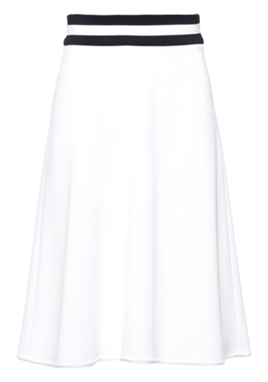 Miu Miu piqué A-line skirt - F0009 WHITE