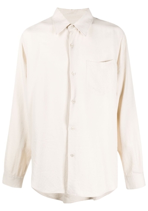 AMI Paris wrinkled-effect long-sleeved shirt - Neutrals
