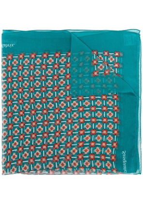 Sasquatchfabrix. graphic-print silk scarf - Blue