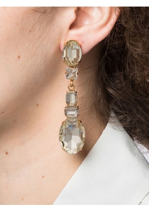 Erdem crystal-detail drop earrings - Gold