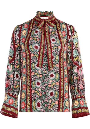 alice + olivia Reilly Flower Pot-print blouse - Red