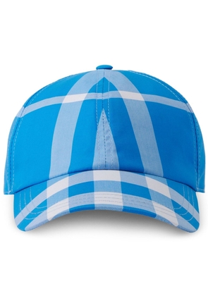 Burberry Check cotton baseball cap - Blue