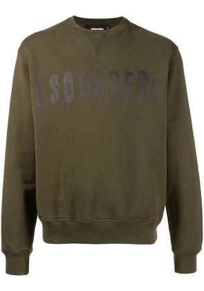 Dsquared2 logo-print cotton sweatshirt - Green