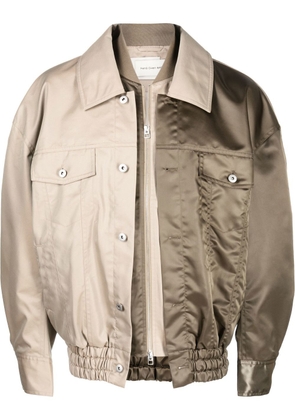 Feng Chen Wang colour-block bomber jacket - Neutrals
