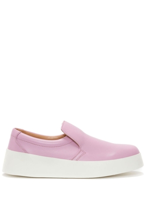 JW Anderson round-toe leather sneakers - Pink