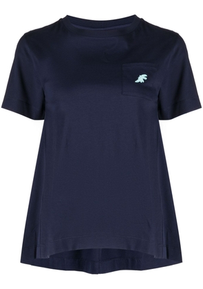 SPORT b. by agnès b. embroidered-motif chest-pocket T-shirt - Blue