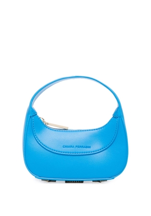 Chiara Ferragni logo-debossed circular-handle mini bag - Blue