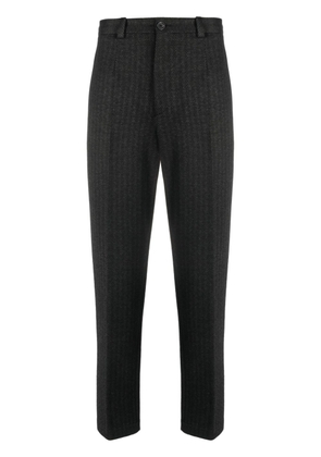 Dolce & Gabbana herringbone-pattern tapered trousers - Black