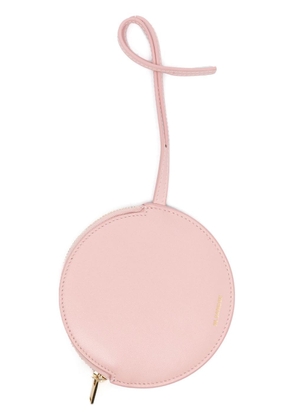 Jil Sander logo-stamp circular zipped purse - Pink