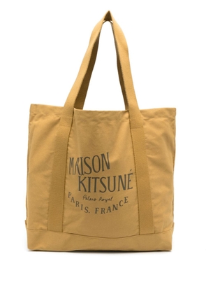 Maison Kitsuné Palais Royal logo-print tote bag - Yellow