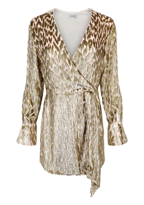 Simkhai Camryn wrap-design minidress - Gold