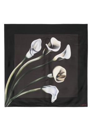 Lanvin floral-print silk scarf - Black