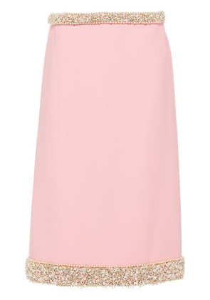 Miu Miu embellished straight skirt - Pink