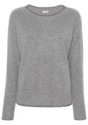 LIU JO ribbed-knit wool jumper - Grey