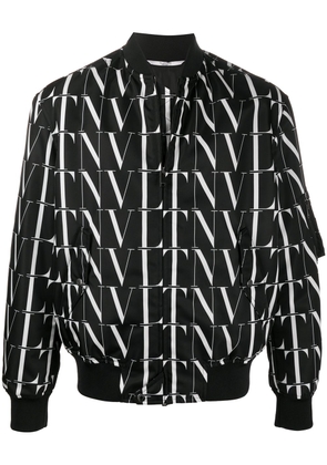 Valentino Garavani VLTN print bomber jacket - Black