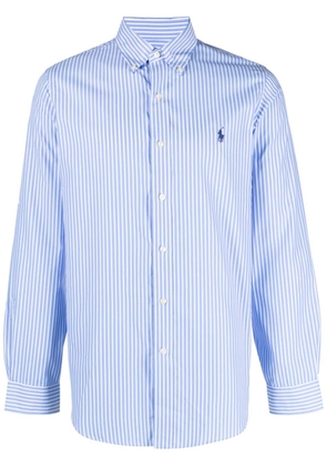 Polo Ralph Lauren embroidered-logo striped shirt - Blue