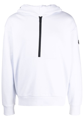 Moncler logo-print long-sleeve hoodie - White