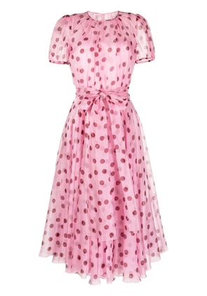 Dolce & Gabbana polka dot-print silk dress - Pink