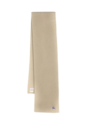 Burberry EKD-embroidered cashmere scarf - Green
