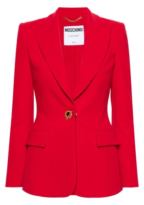 Moschino toggle-fastening single-breasted blazer - Red