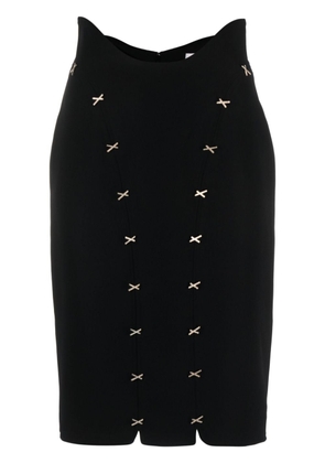 Genny crystal-embellished high-waist midi skirt - Black
