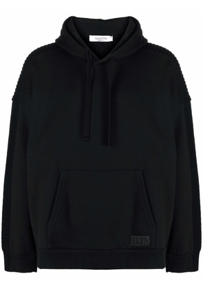Valentino Garavani panelled knitted hoodie - Black