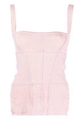 Talia Byre exposed-seam knitted top - Pink