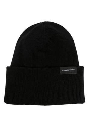 Canada Goose ribbed-knit wool beanie - Black