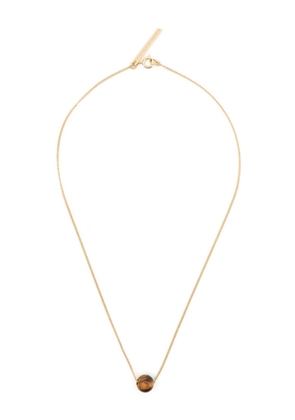 DRIES VAN NOTEN tiger-eye bead-detail necklace - Gold