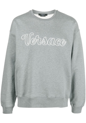 Versace logo-lettering sweatshirt - Grey