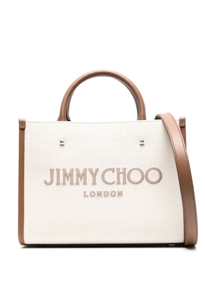 Jimmy Choo small Avenue canvas tote bag - Brown