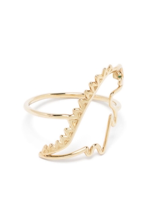 Aliita 9kt yellow gold Dino emerald ring