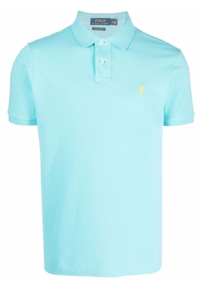 Polo Ralph Lauren embroidered-logo short-sleeve polo shirt - Blue