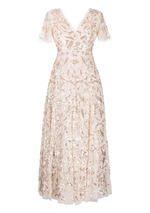 Needle & Thread Trailing sequin-embellished gown - Pink